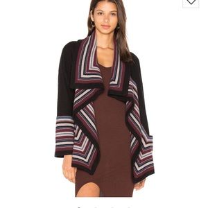 Joie Dagna striped wool open cardigan sweater